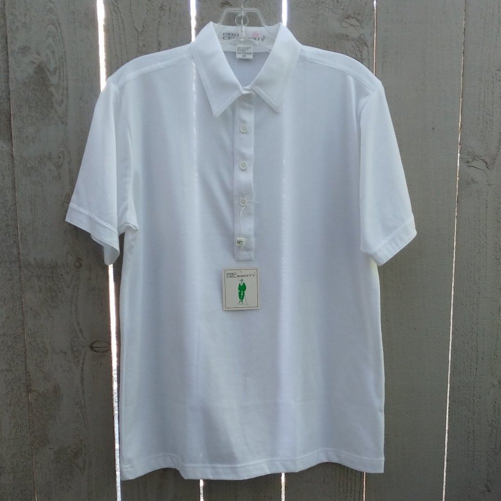 Pro Celebrity Ladies Polo Golf Shirt size 38/M